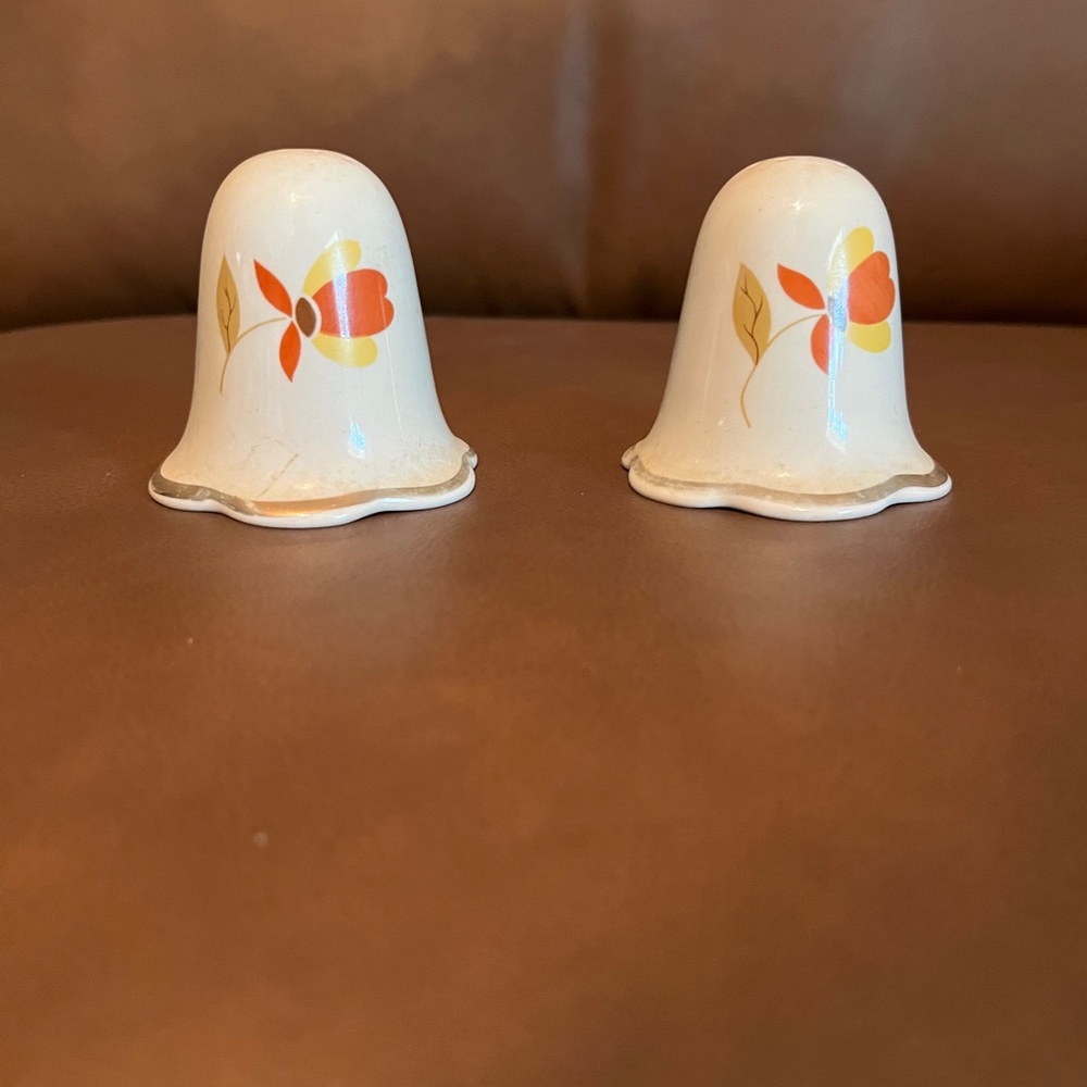 Hall Superior Autumn w/ Gold Leaf Salt & Pepper Shakers